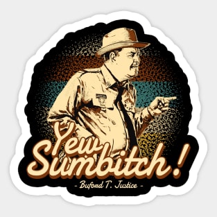 yew! sumbitch! - vintage illustration Sticker